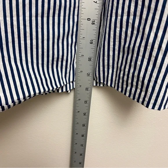Faithfull the Brand Women Blue White Cotton House Top Louvre Stripe Print Size 2 - Picture 10 of 12